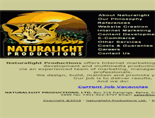 Tablet Screenshot of naturalightproductions.com